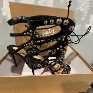 Christian Louboutin Black Studded Heels